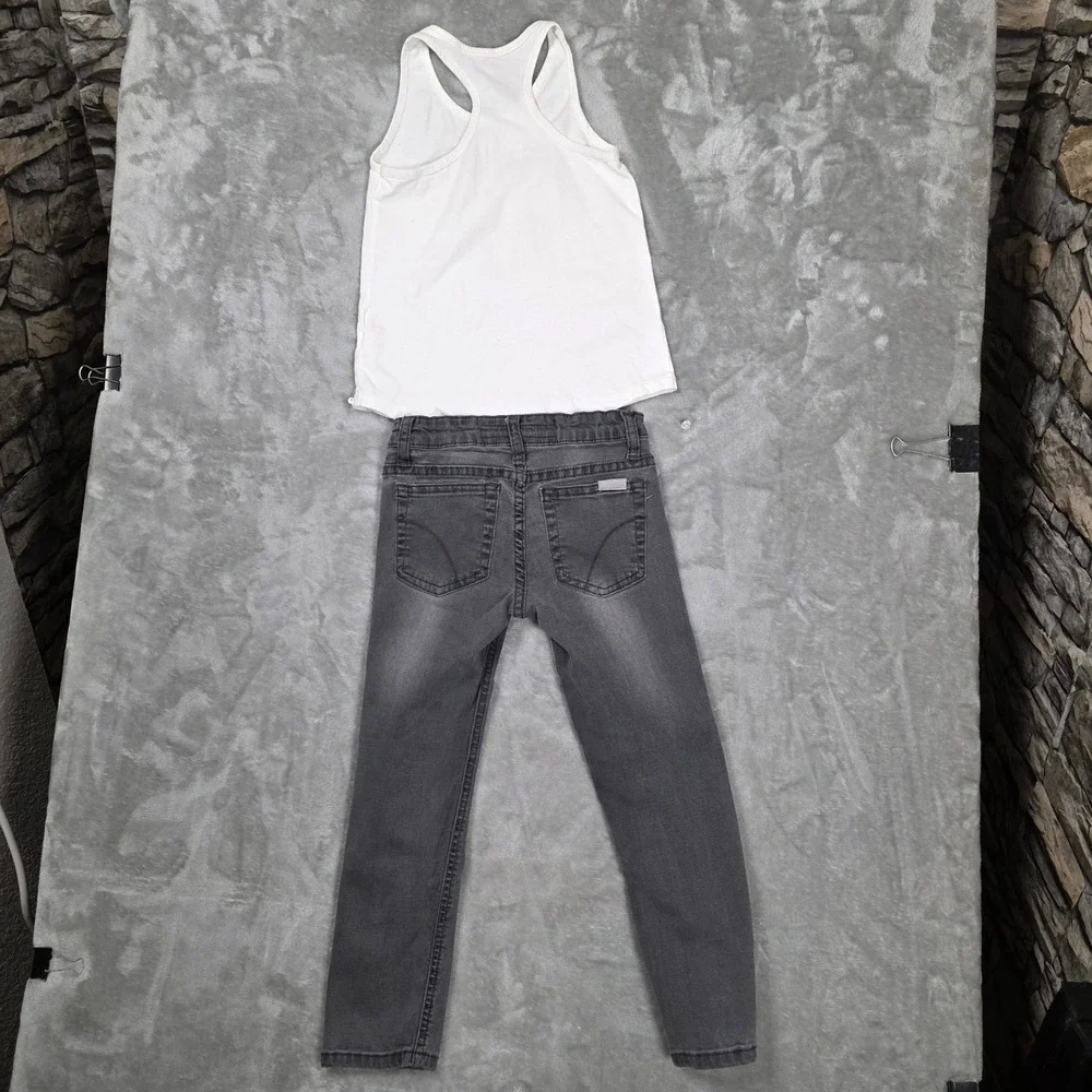 Girls Size 5 Outfit Old Navy Tank Palm Heart Joe's Jeans‎ 2Pc Set READ FAIR